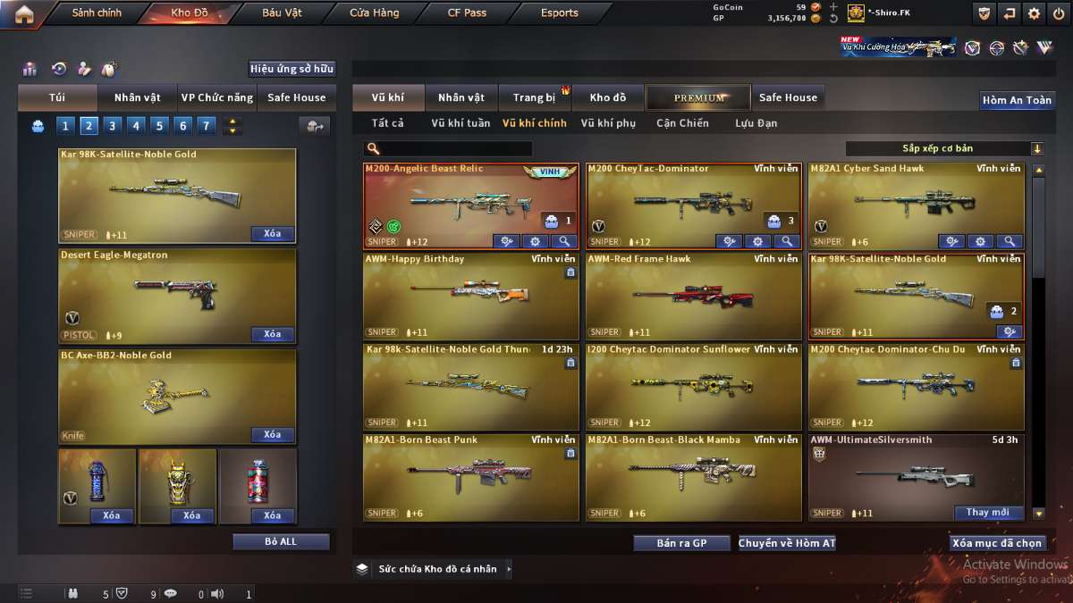 shop acc cf uy tin gia re